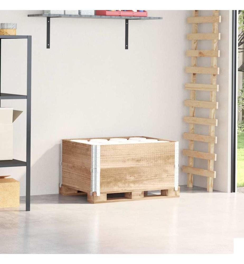 Colliers de palette 2 pcs 80x60 cm bois de pin solide