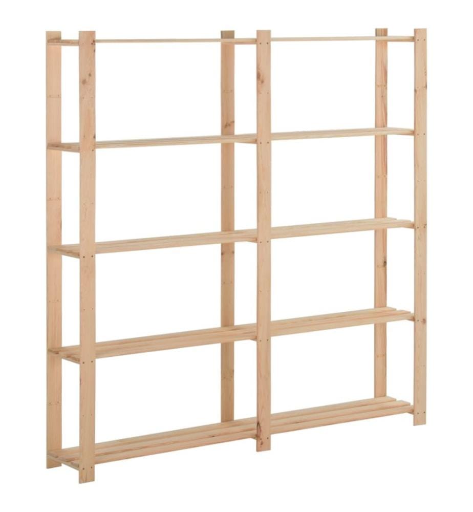 Étagère de stockage 5 niveaux 170x28,5x170cm Bois de pin massif