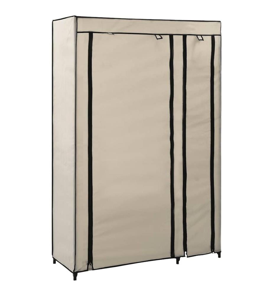 Garde-robe pliable Crème 110x45x175 cm Tissu