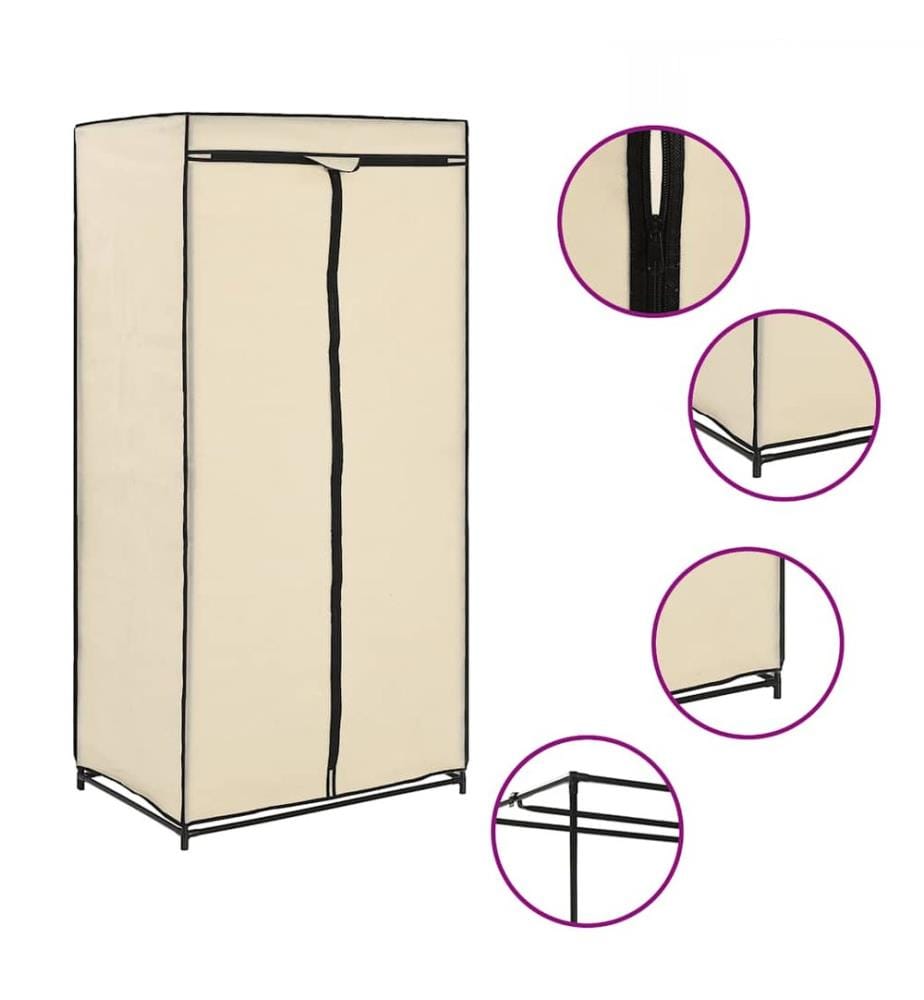 Garde-robe Crème 75x50x160 cm