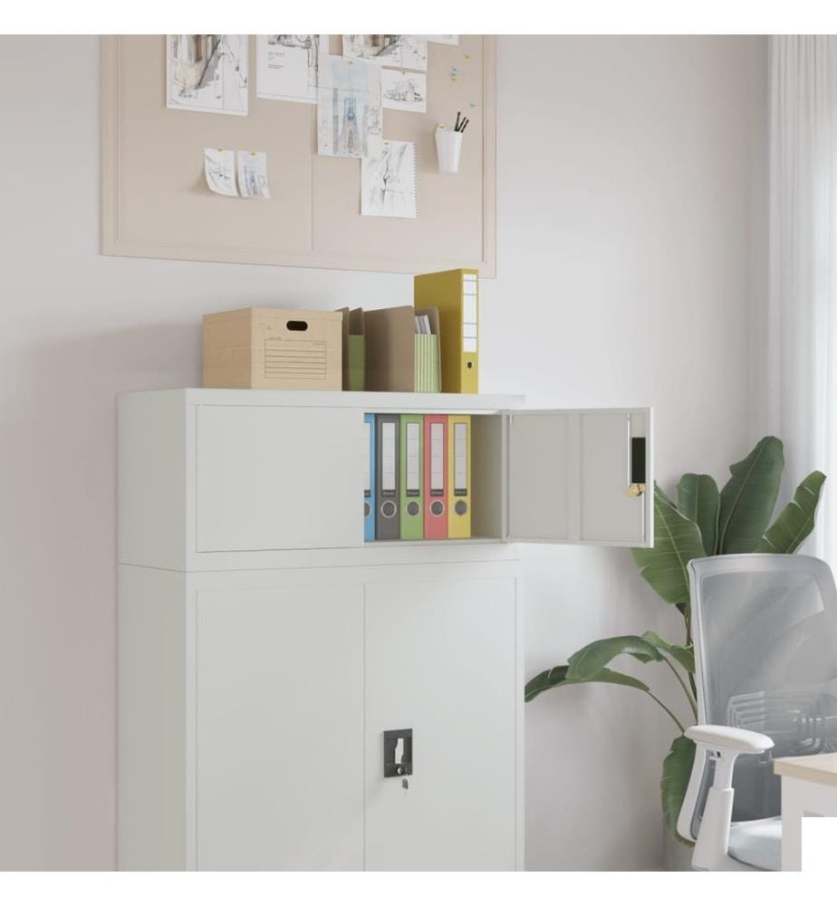 Classeur gris clair 90x40x40 cm acier