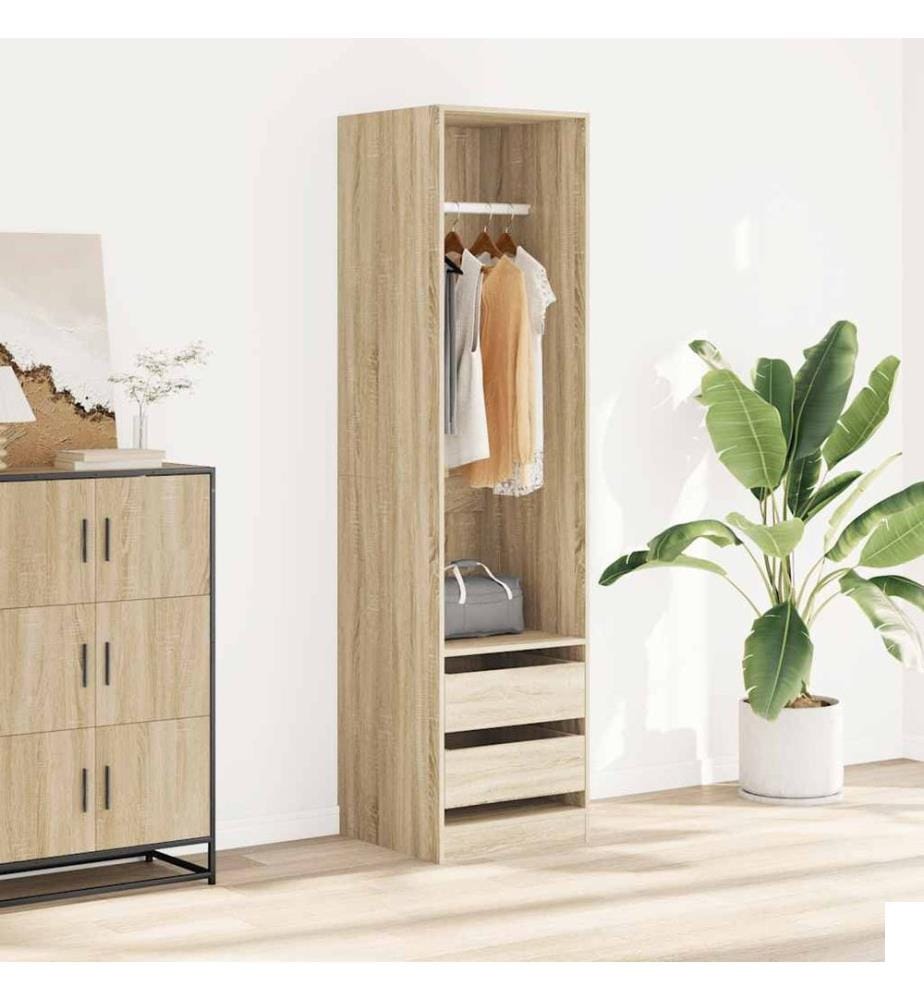 Garde-robe avec tiroirs Chêne sonoma Bois d'ingénierie