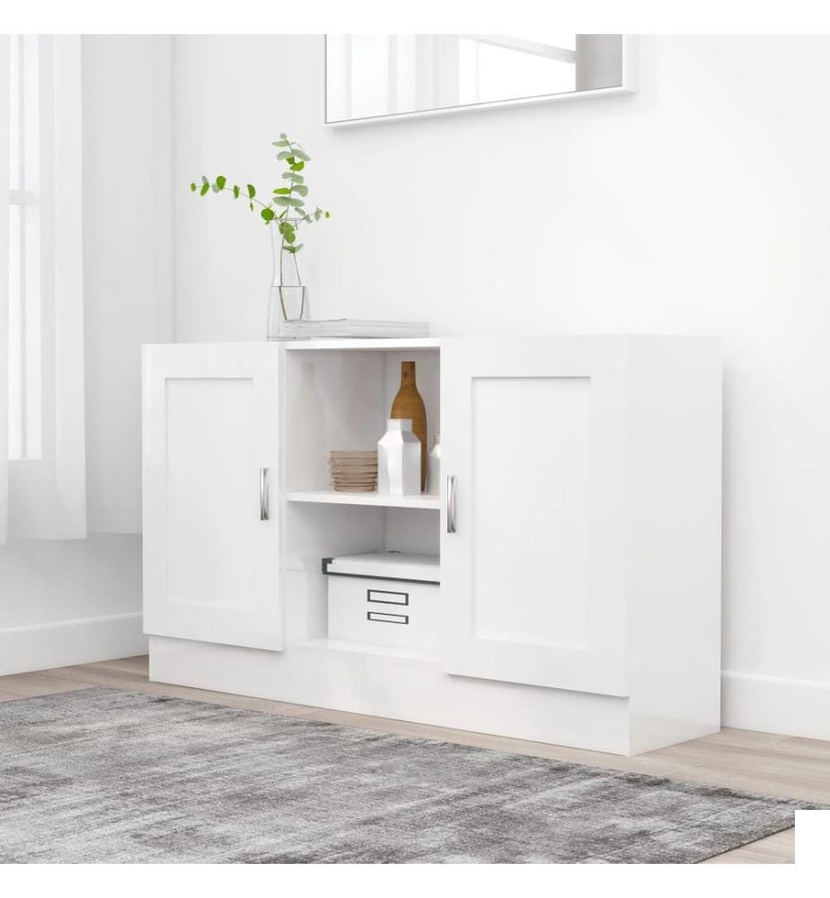Buffet Blanc 120x30,5x70 cm Bois d'ingénierie