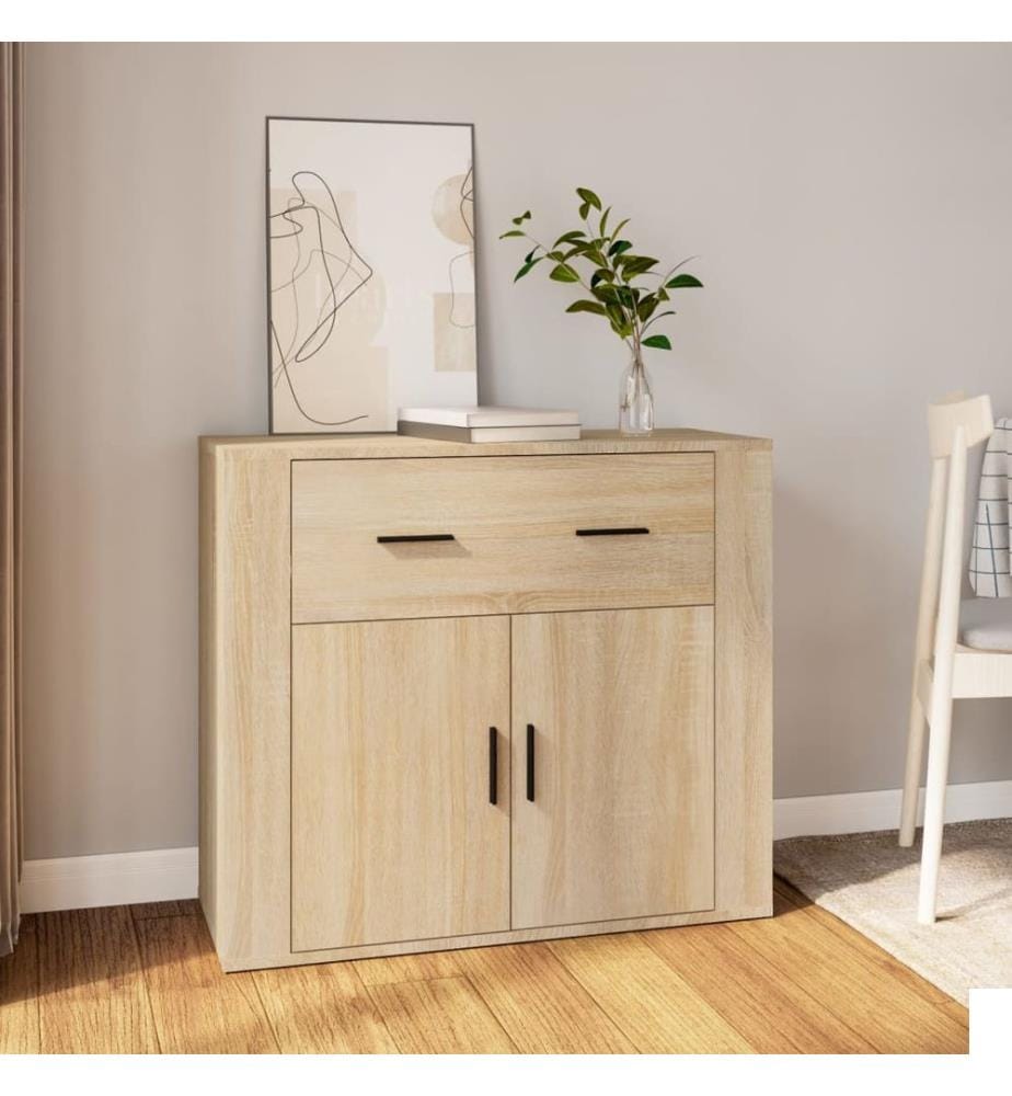 Buffet Chêne sonoma 80x33x70 cm Bois d'ingénierie