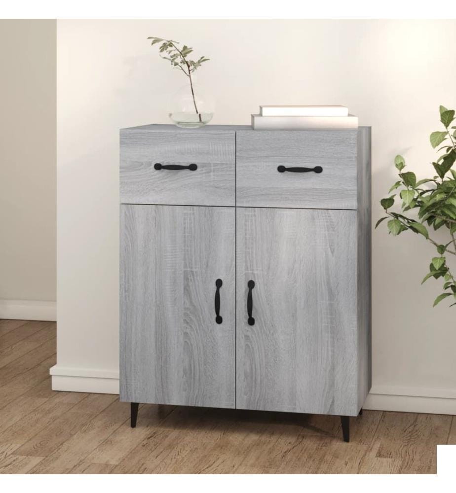 Buffet sonoma gris 69,5x34x90 cm bois d'ingénierie