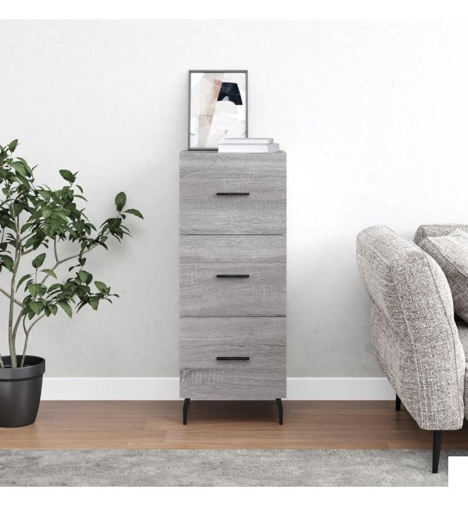 Buffet Sonoma gris 34,5x34x90 cm Bois d'ingénierie