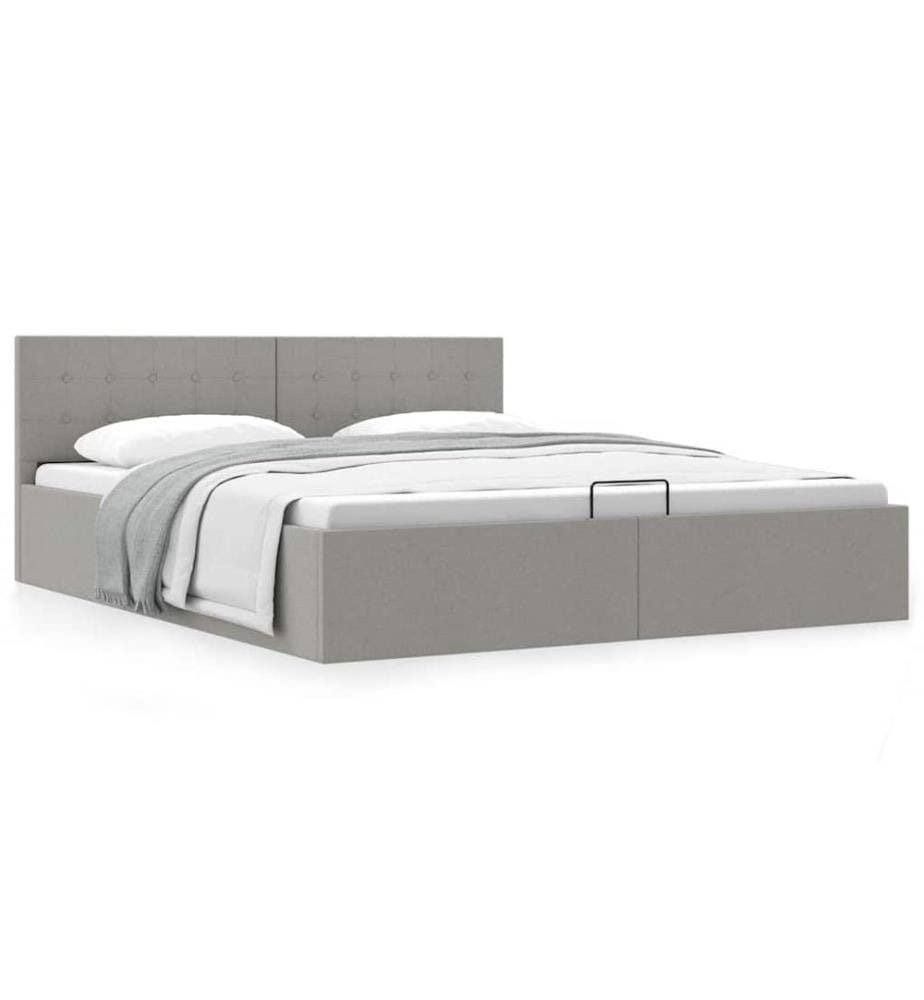 Cadre de lit à rangement hydraulique sans matelas 160x200 cm