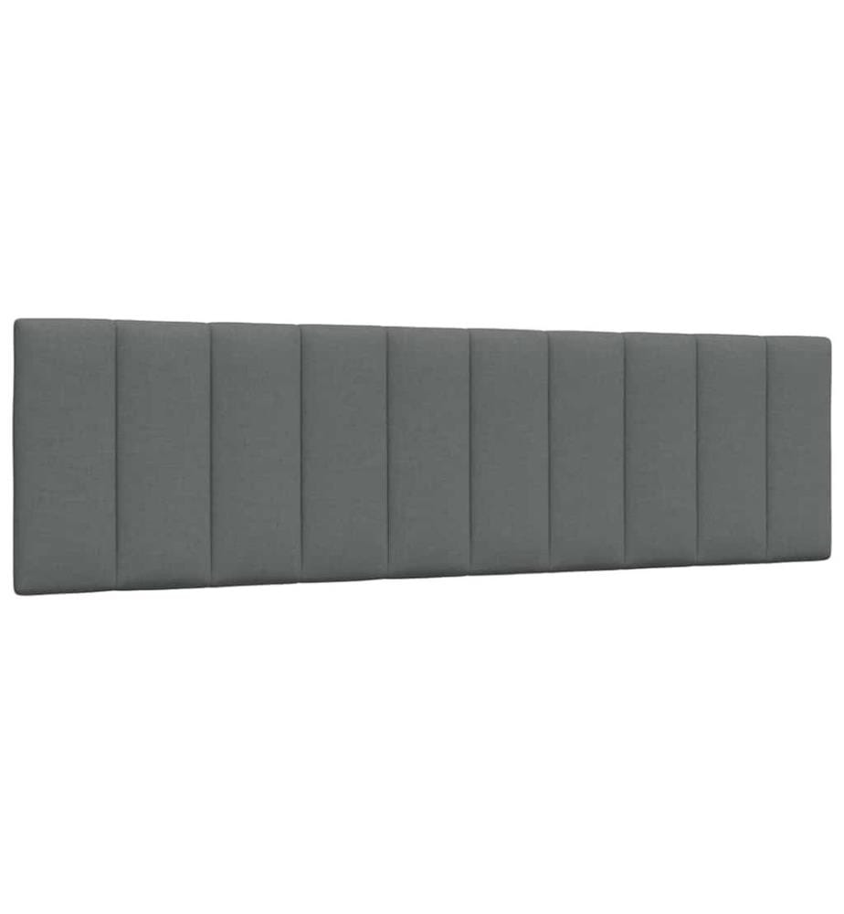 Coussin de tête de lit Hanko gris foncé 180 cm tissu