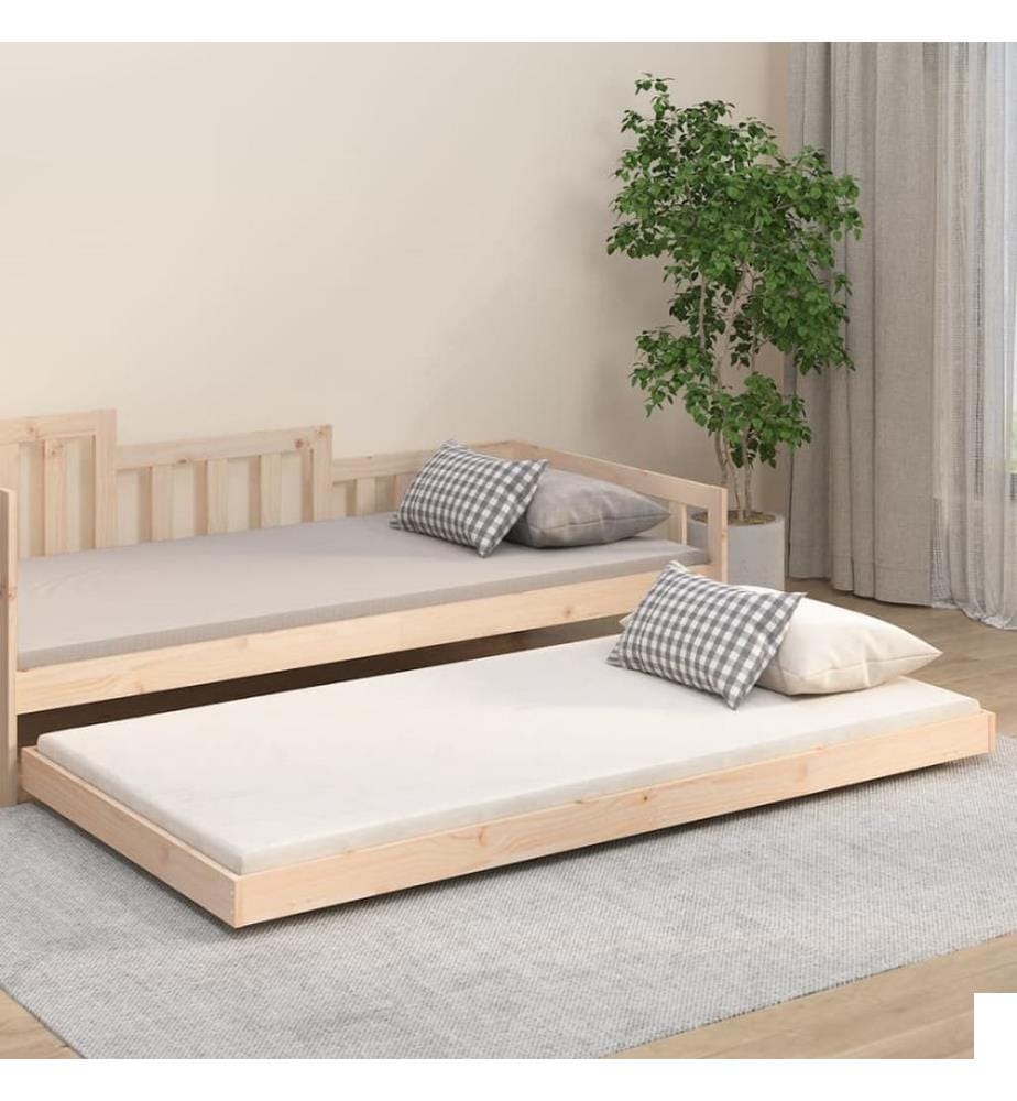 Cadre de lit sans matelas 90x200 cm bois de pin massif