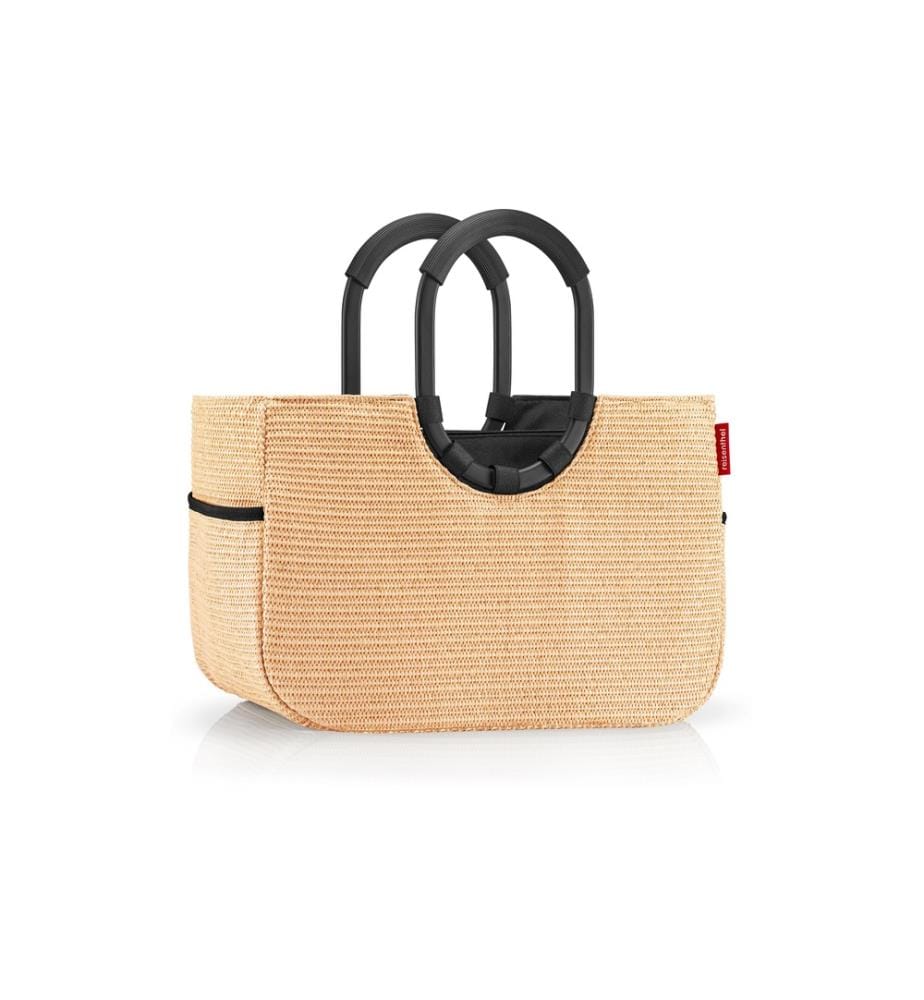 Panier de course loopshopper M Frame Raffia black