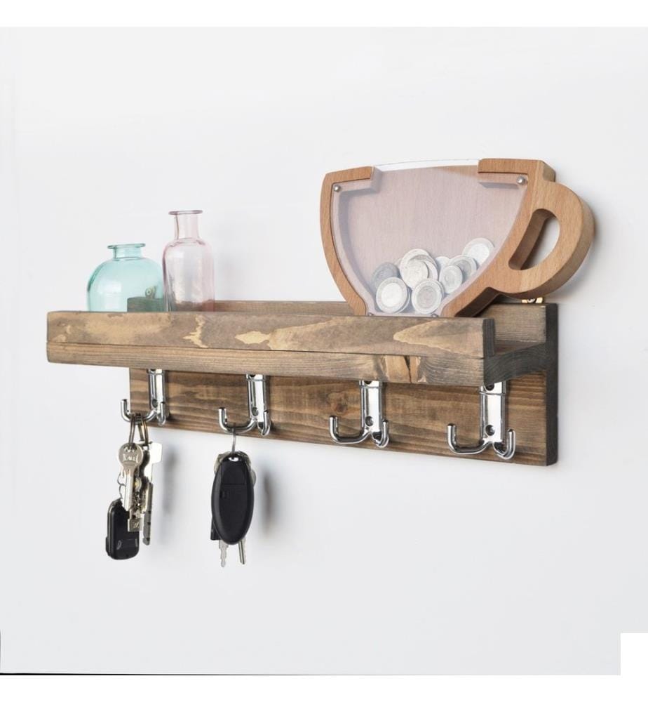 Etagère de cuisine, noyer, épicéa, fait main