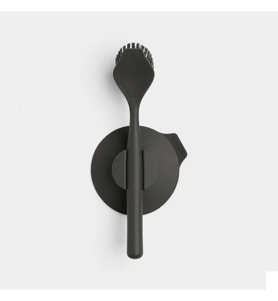 Brosse Vaisselle avec Support Ventouse - Vert Foncé