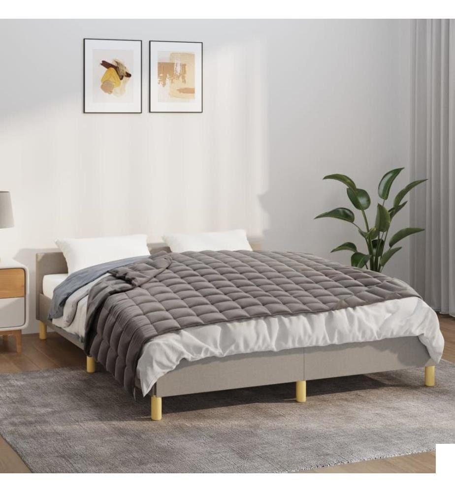 Couverture lestée Gris 150x200 cm 7 kg Tissu