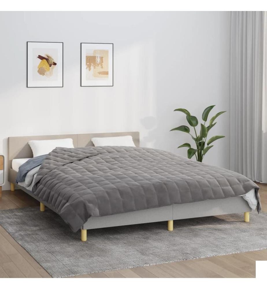 Couverture lestée Gris 220x240 cm 11 kg Tissu
