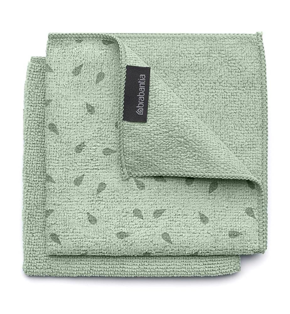 Lot de 2 Chiffons de Nettoyage 30 x 30 cm - Vert