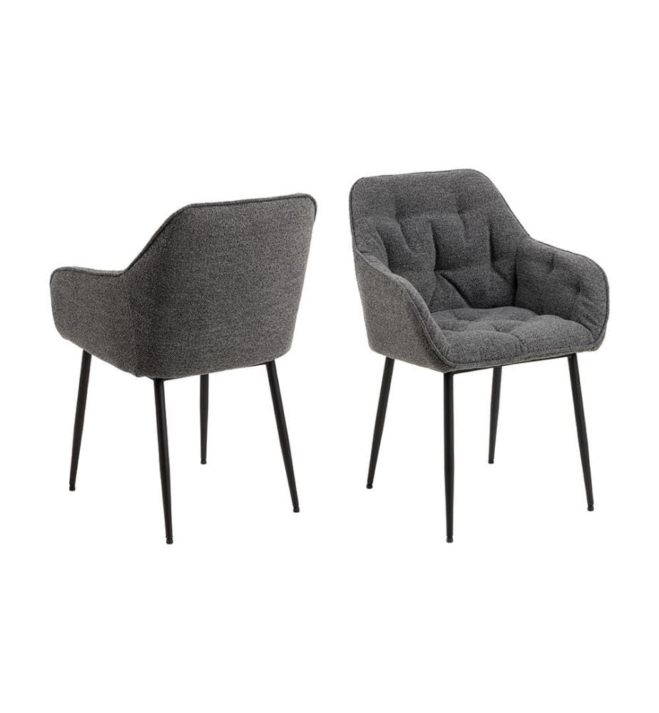Lot de 2 Chaises de Salle à Manger Brooke 83 x 58 x 55 cm