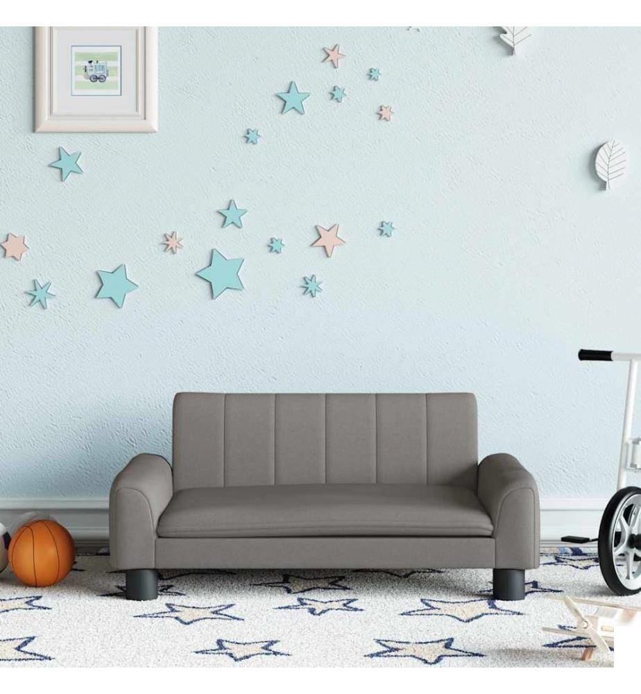 Canapé pour enfants taupe 70x45x30 cm tissu