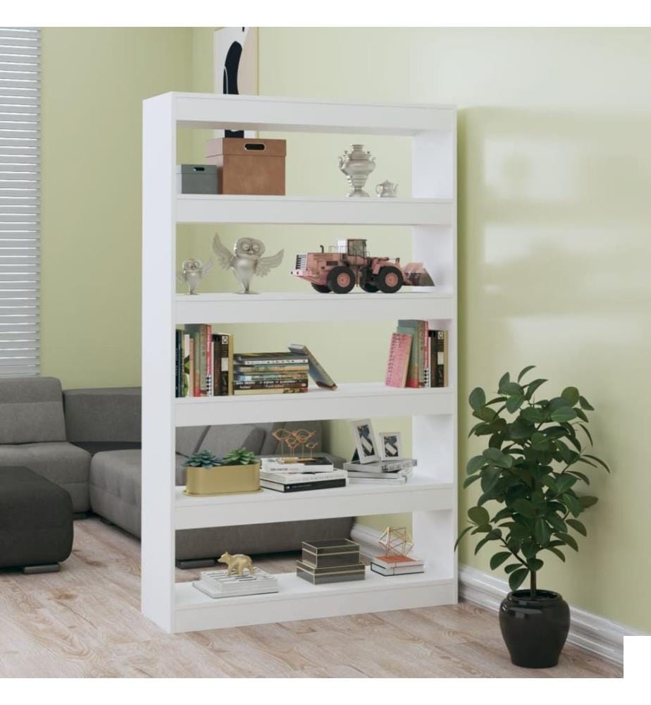 Bibliothèque/Séparateur de pièce Blanc 100x30x166 cm