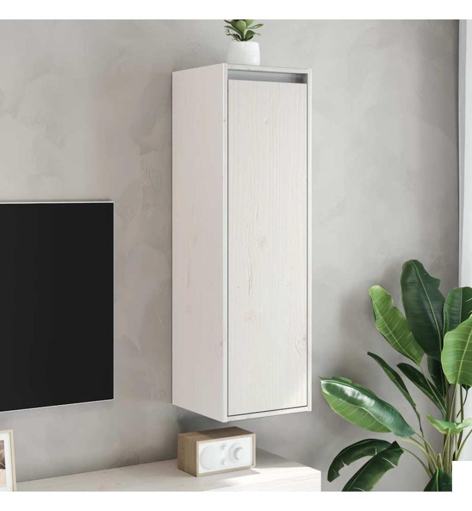 Armoires murales 2 pcs Blanc 30x30x100 cm Bois de pin massif