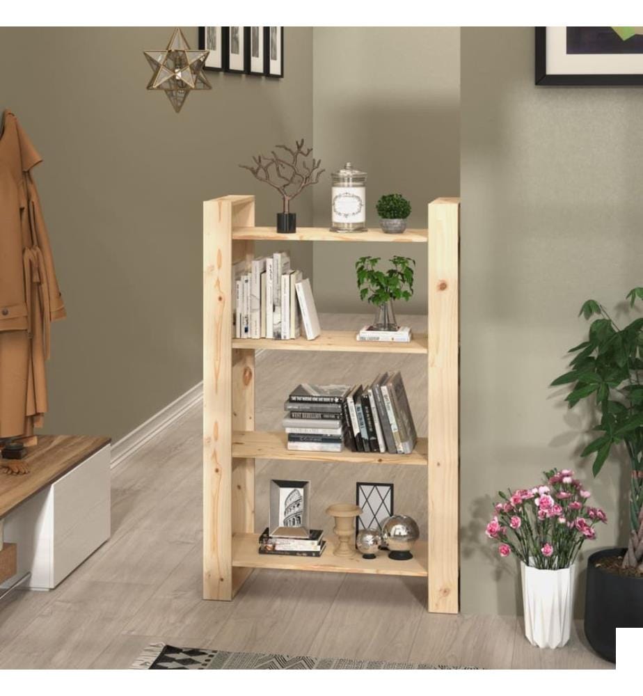 Bibliothèque/Séparateur de pièce 80x35x125 cm Pin massif