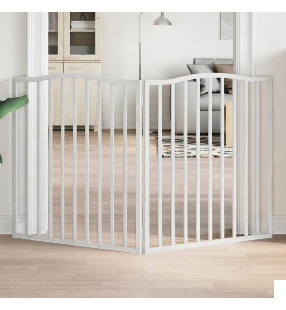 Barrière pour chien pliable 2 panneaux 160 cm bois de peuplier