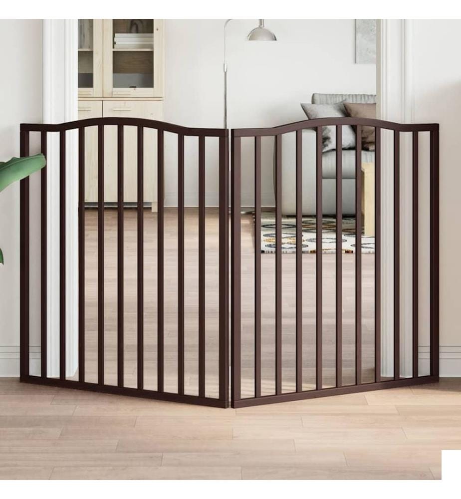 Barrière pour chien pliable 2 panneaux 160 cm bois de peuplier
