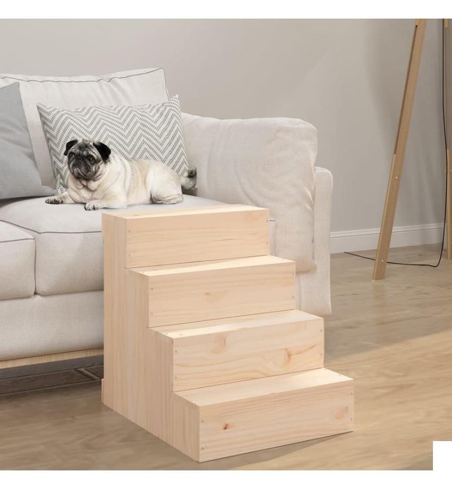 Escalier pour animaux de compagnie 40x49x47 cm Bois de pin