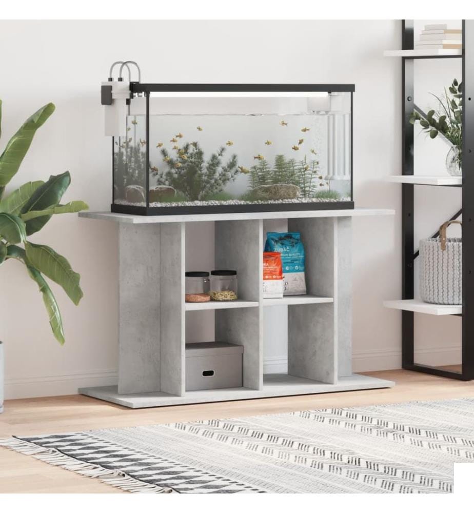 Support d'aquarium en béton gris 100 x 40 x 60 cm Bois d'ingénierie