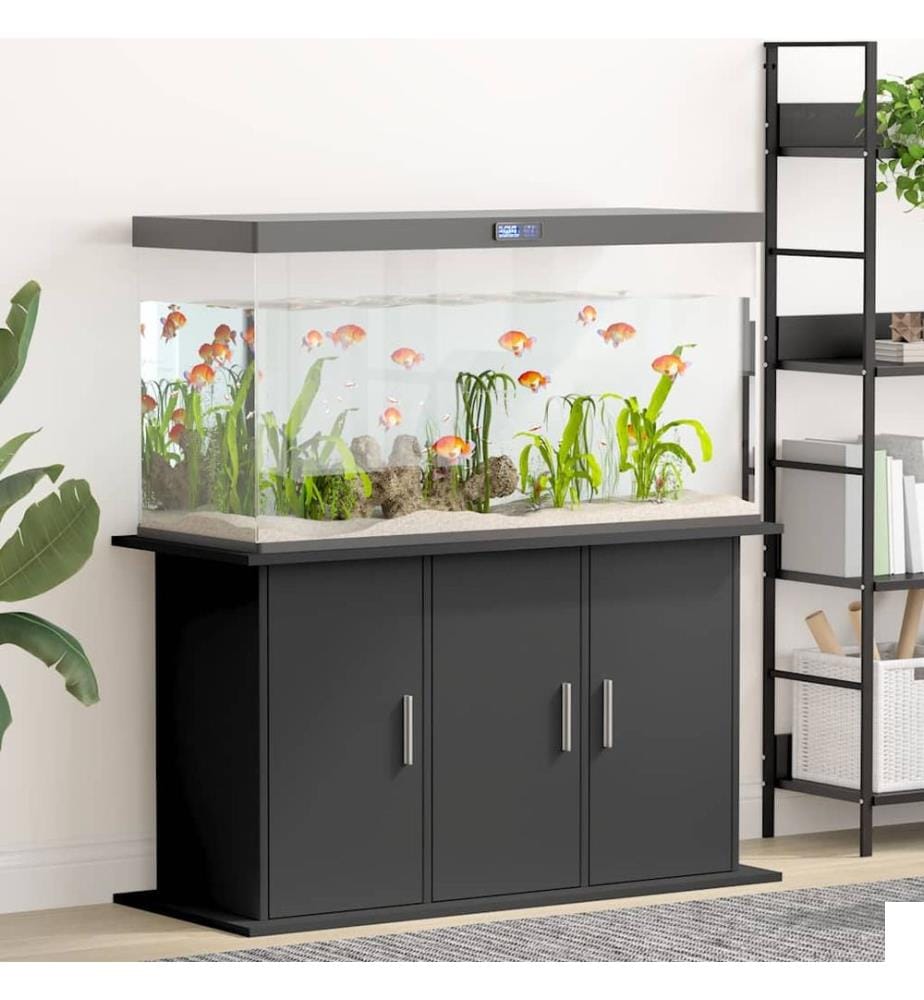 Support pour aquarium noir 101x41x58 cm bois d'ingénierie