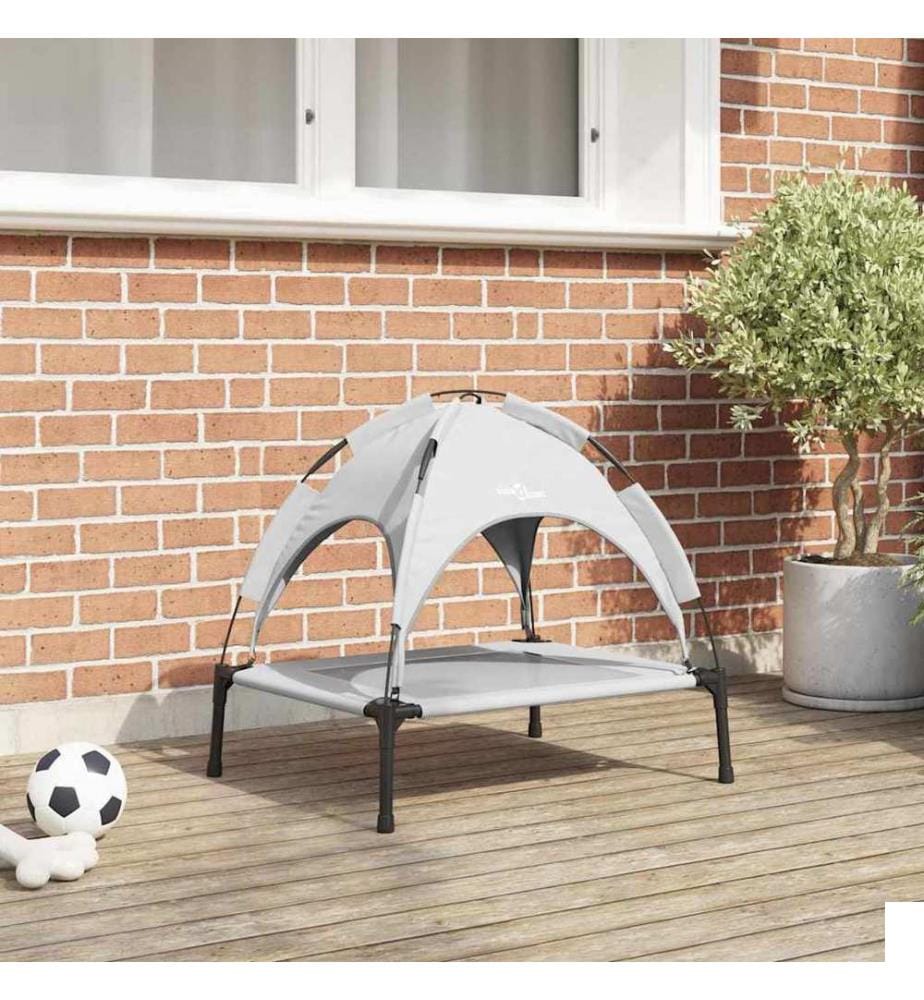 Lit pour Chien Gris Argenté 63 x 49,5 x 60 cm Acier
