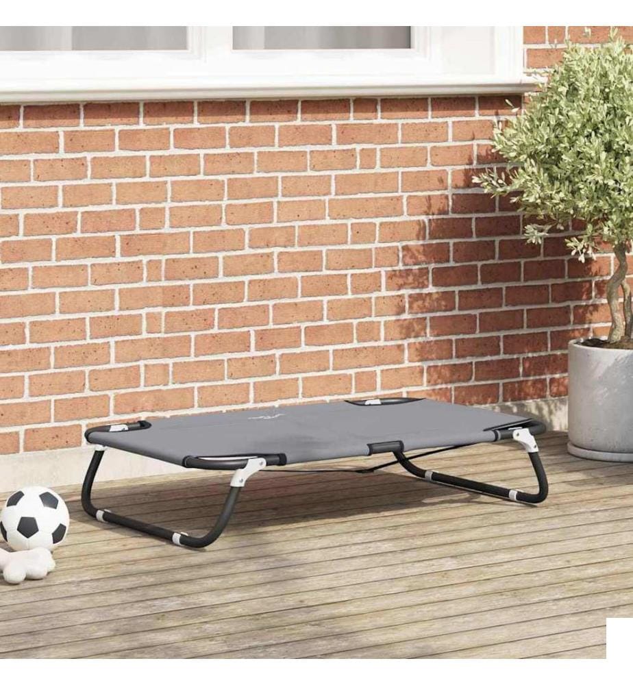 Lit pour Chien Gris clair 80 x 55 x 18 cm Acier