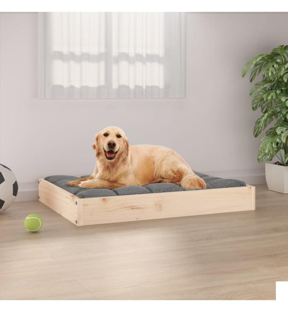 Lit pour chien 71,5x54x9 cm Bois de pin solide