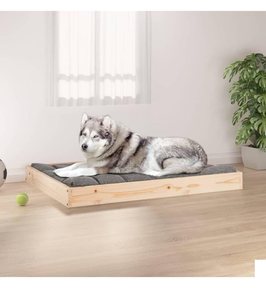 Lit pour chien 101,5x74x9 cm Bois de pin solide
