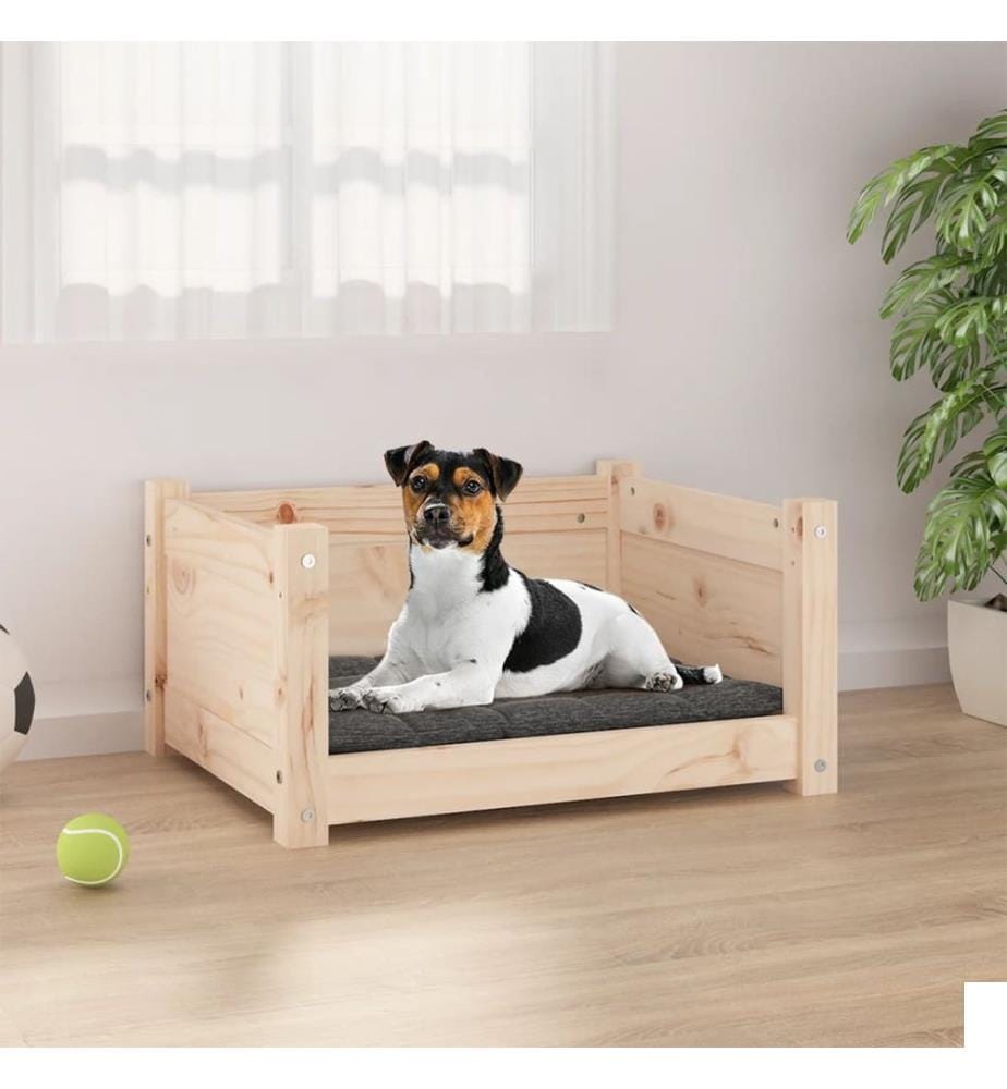 Lit pour chien 55,5 x 45,5 x 28 cm Bois de pin massif