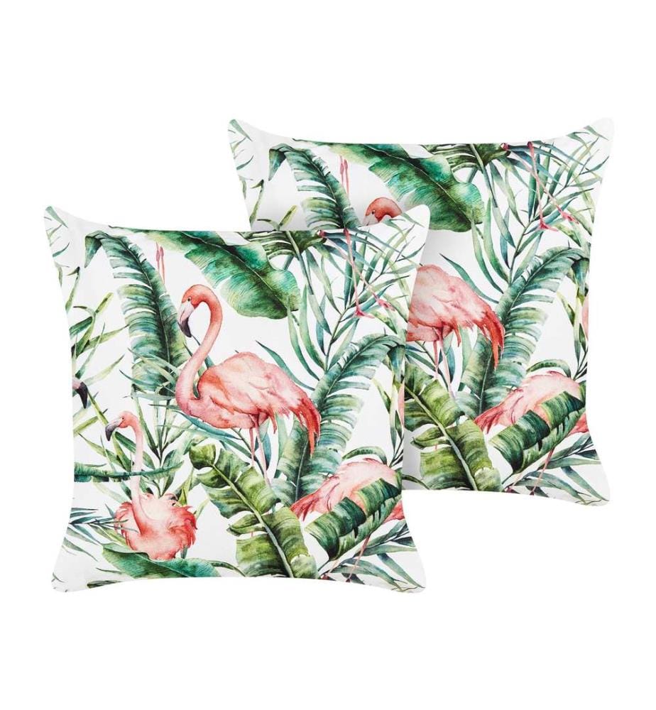 Lot de 2 coussins d'extérieur ELLERA Motif animal 45 x 45 cm Vert