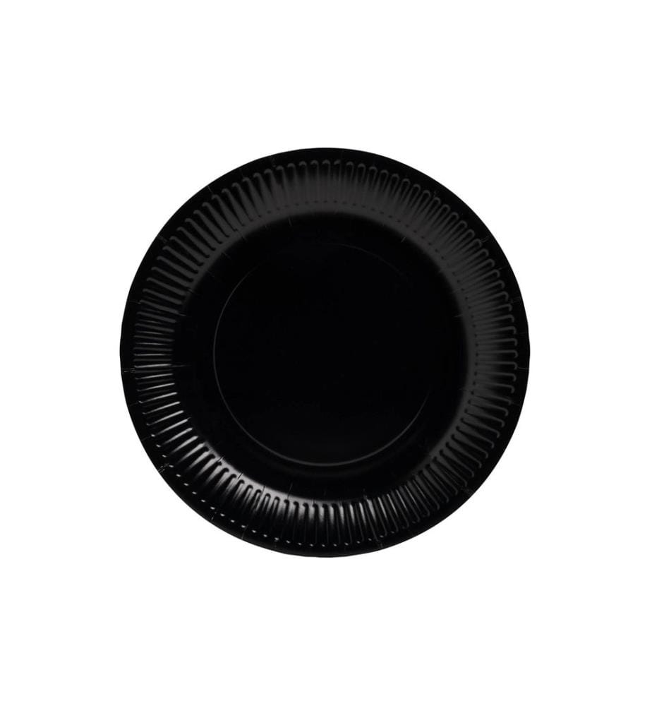 PRO nappe - Assiettes jetables 23 cm, 20 Pièce/s, Noir