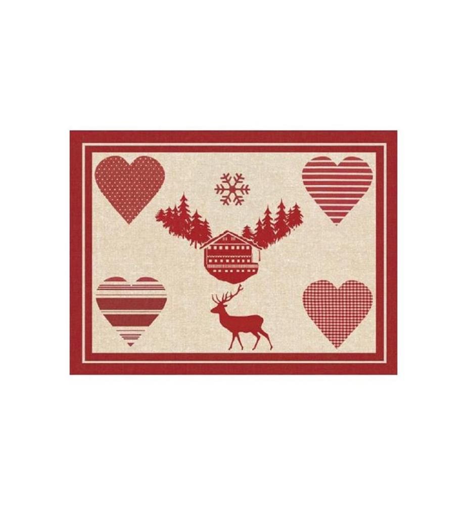 PRO nappe - Set de table Vol en altitude 400 pièces, 30 cm x 40 cm, Rouge/Beige