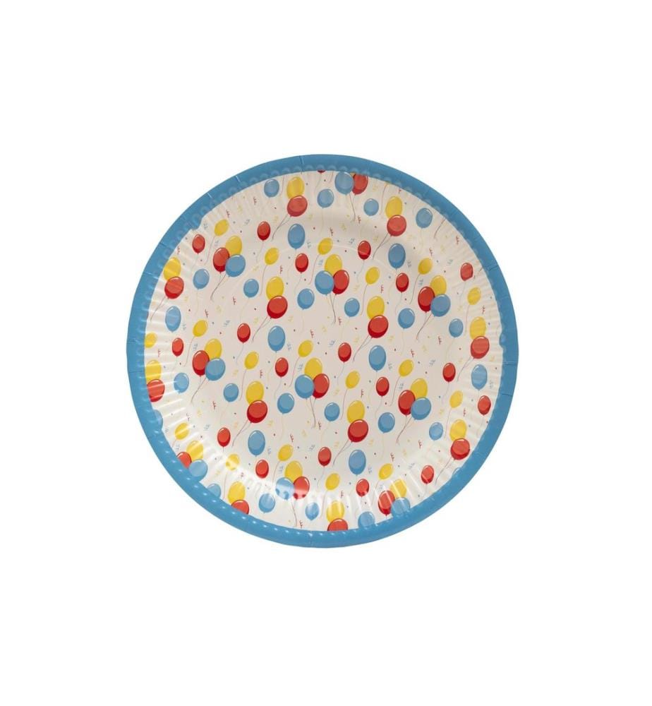 PRO nappe - Assiettes jetables Anniversaire 10 Pièce/s, Multicolore