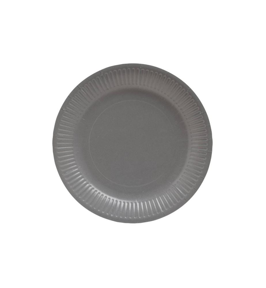 PRO nappe - Assiettes jetables 23 cm, 20 Pièce/s, Gris