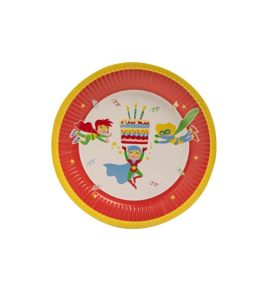 PRO nappe - Assiettes jetables Superhéros 10 Pièce/s, Multicolore