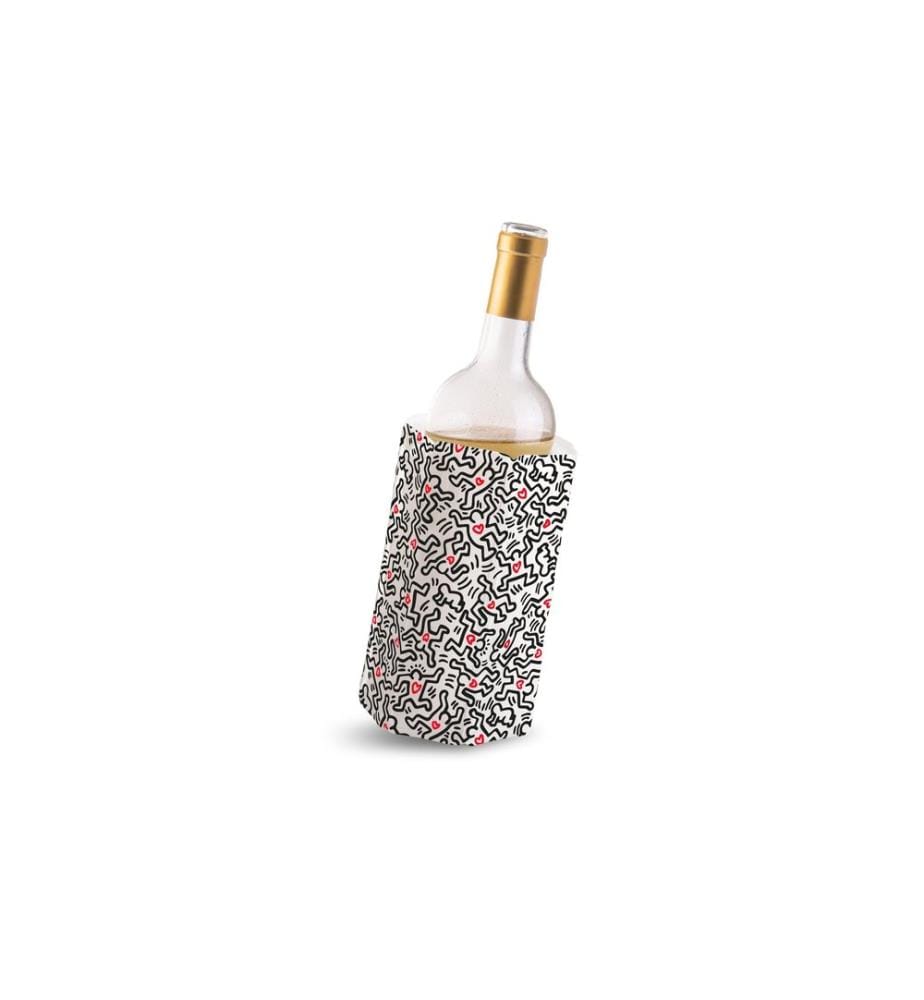 Vacuvin - Refroidisseur de vin Brassard réfrigérant Keith Haring Multicolore
