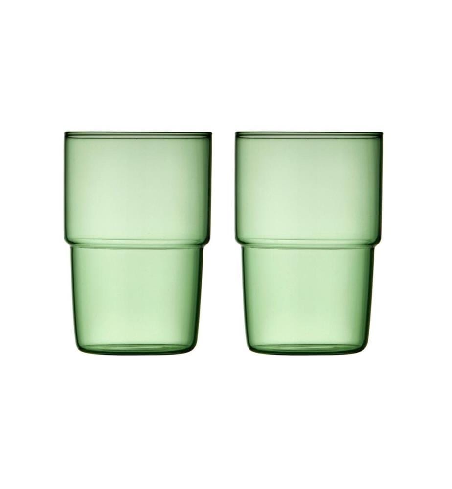 Lyngby - Verre Torino Vert, 2 pièces, 40 cl