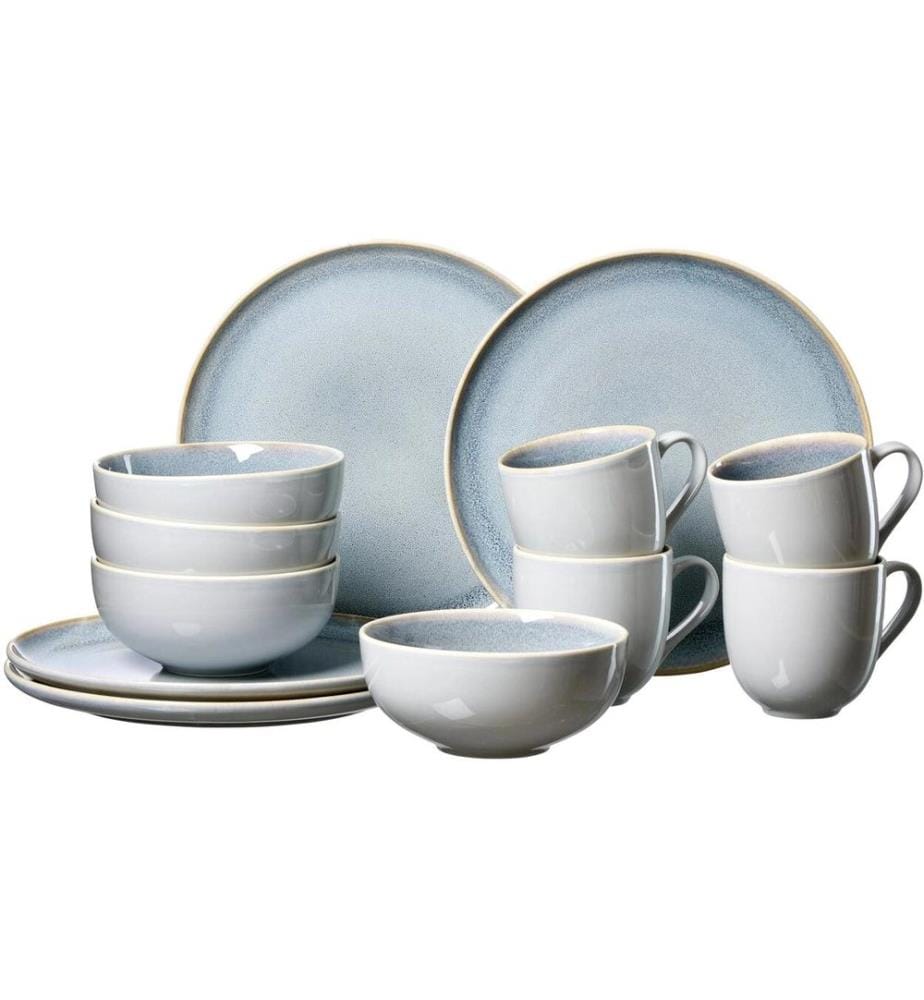 Ritzenhoff & Breker - Set dassiettes Skagen 12 pièces, gris-bleu