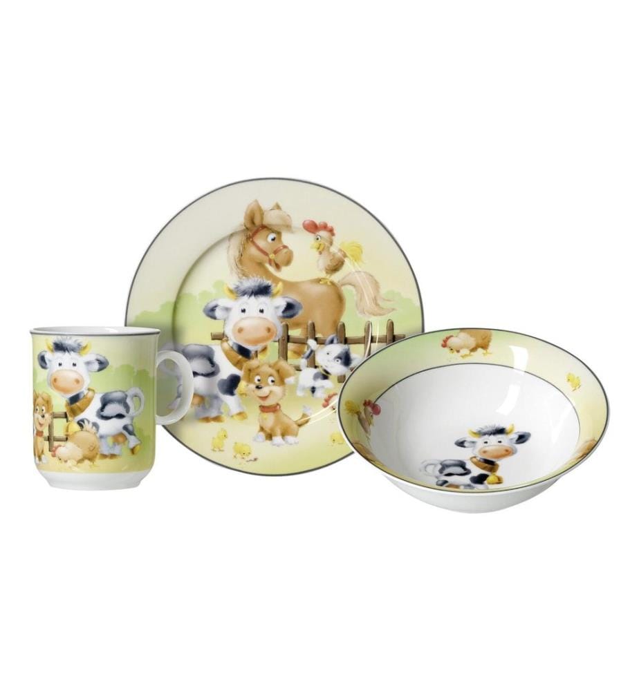 Ritzenhoff & Breker - Service de table pour enfants Animaux de ferme 3 pièces