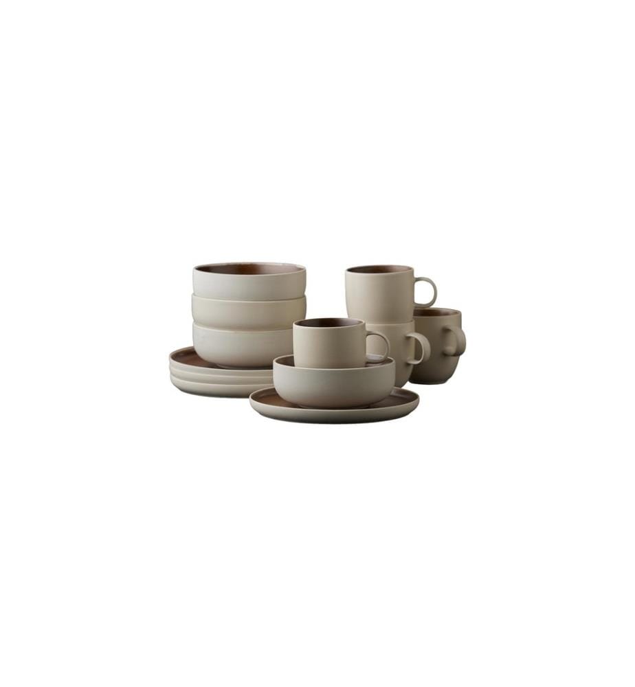 Studio Round - Set dassiettes North 12 pièces, Brun