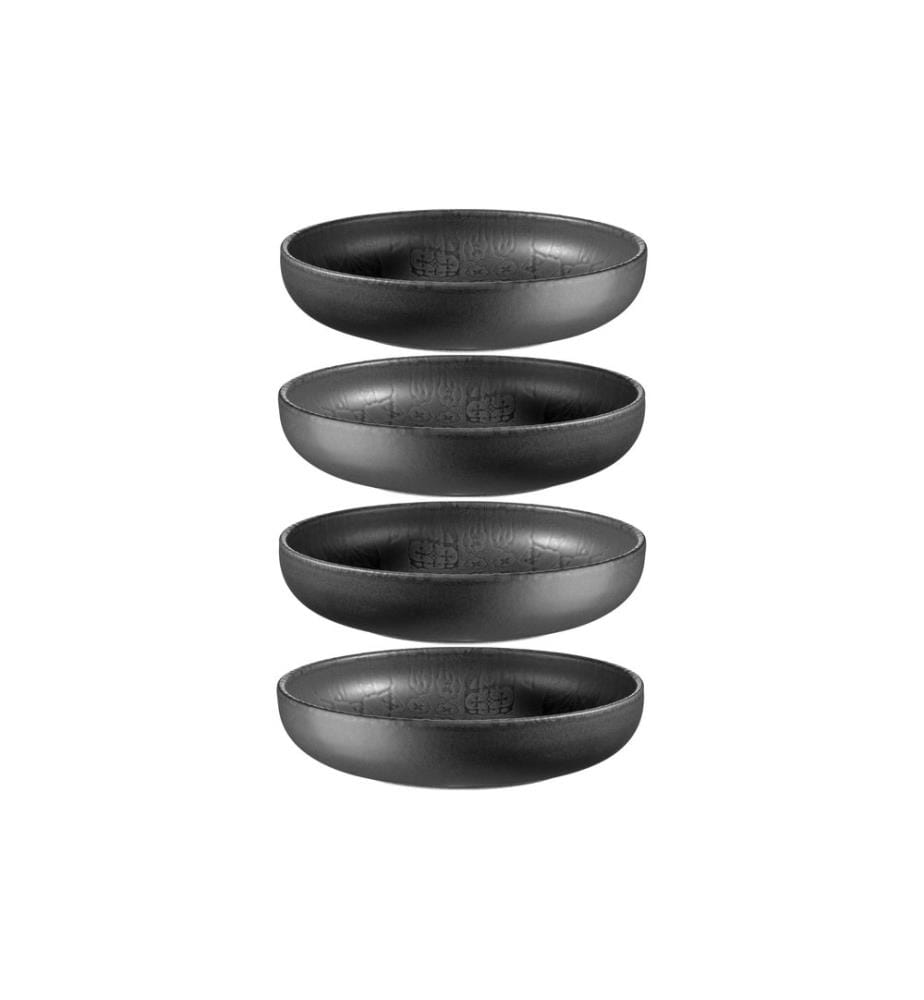 Mäser - Assiette non décorative Tiles UNO profond, 22 cm, 4 pièces, noir