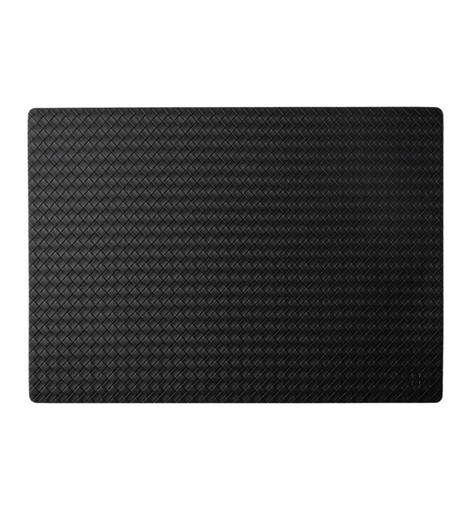 Lunasol - Set de table Braid d'ambiance Elements PVC, noir 45 x 32 cm