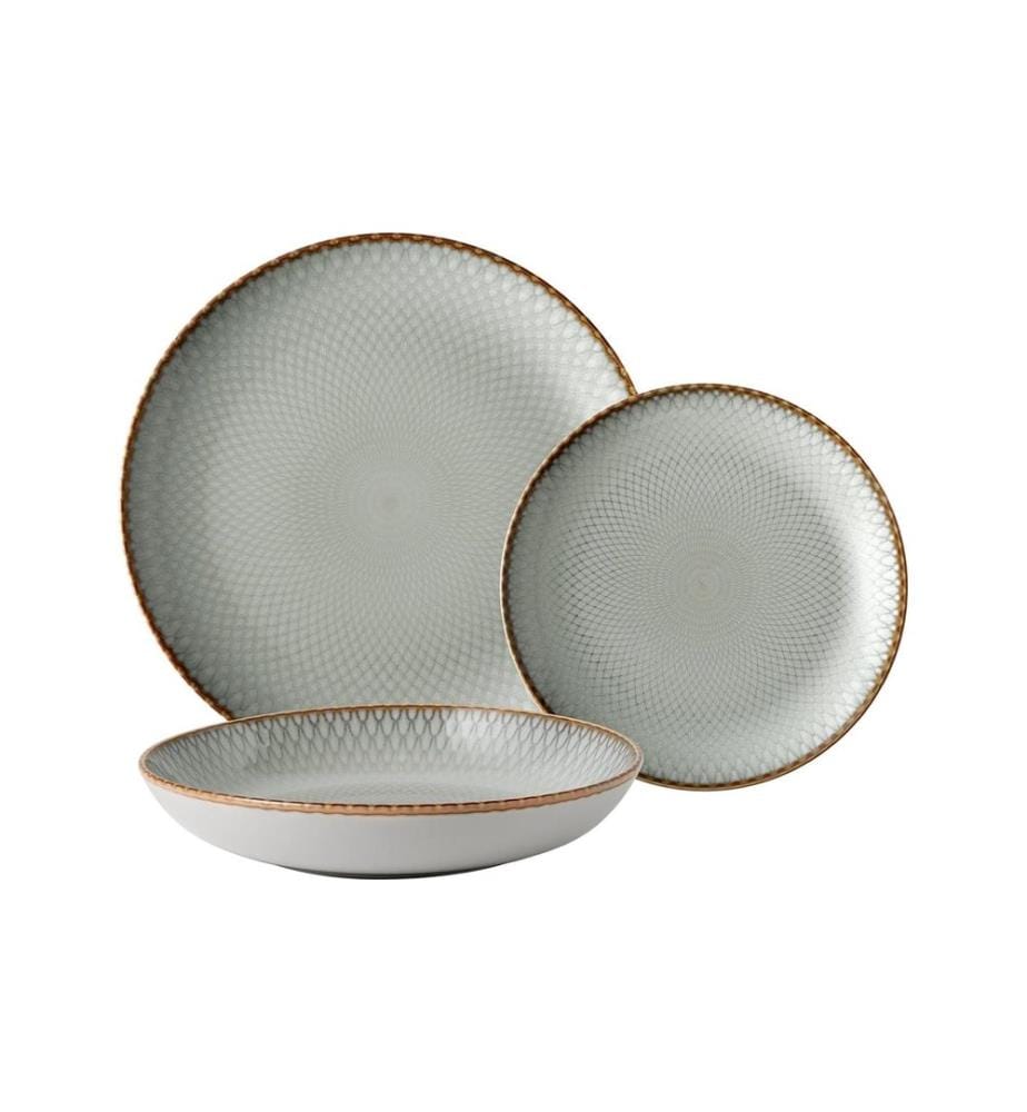 Lunasol - Assiette non décorative Elements Day Mandala 12 pcs. bleu clair