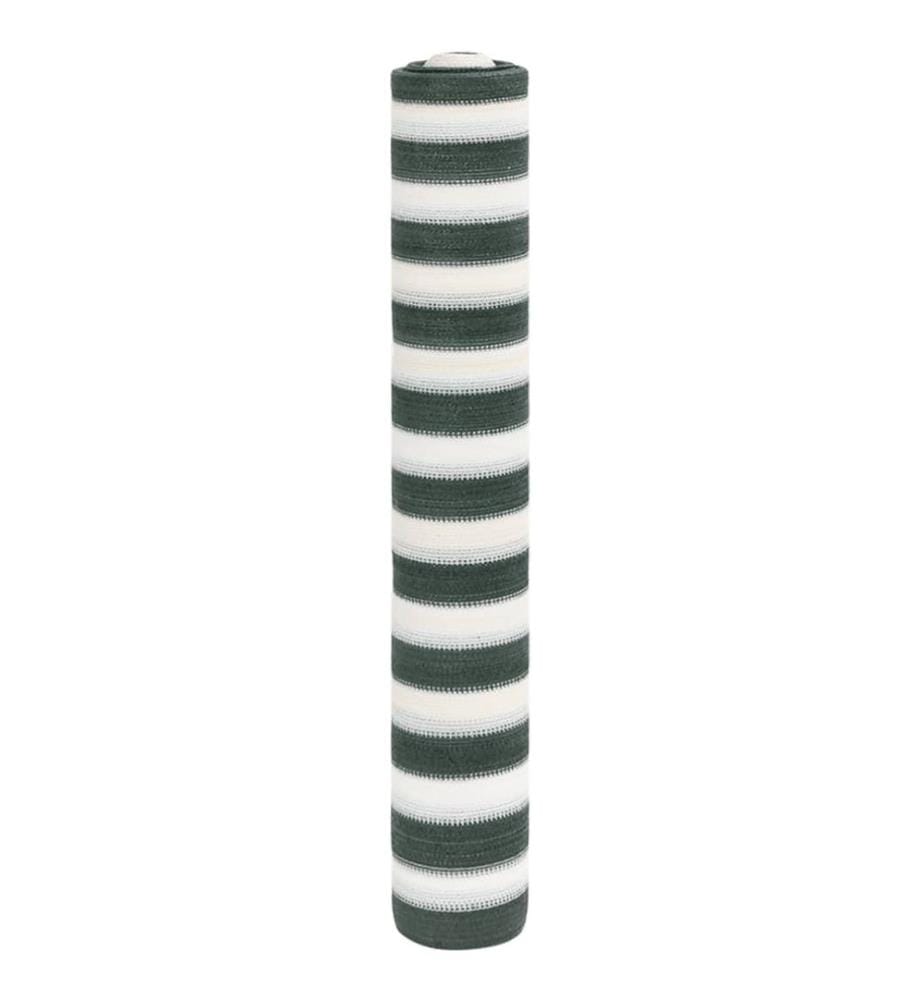 Filet brise-vue vert et blanc 2x25 m PEHD 75 g/m²