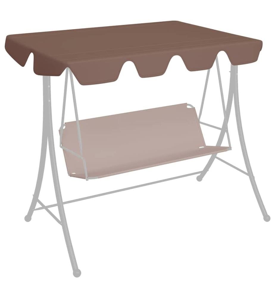 Toit de rechange de balançoire marron 150/130x105/70 cm